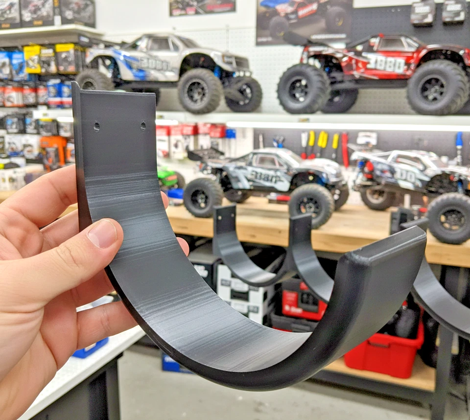 Soporte de pared para coche de radiocontrol para HPI Baja 5B / 5T / 5SC - Resistente - Juego de 2 - Negro Foto 4 de 4