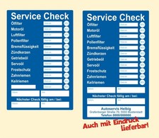 Kundendienst Aufkleber Service - Check  1-500...