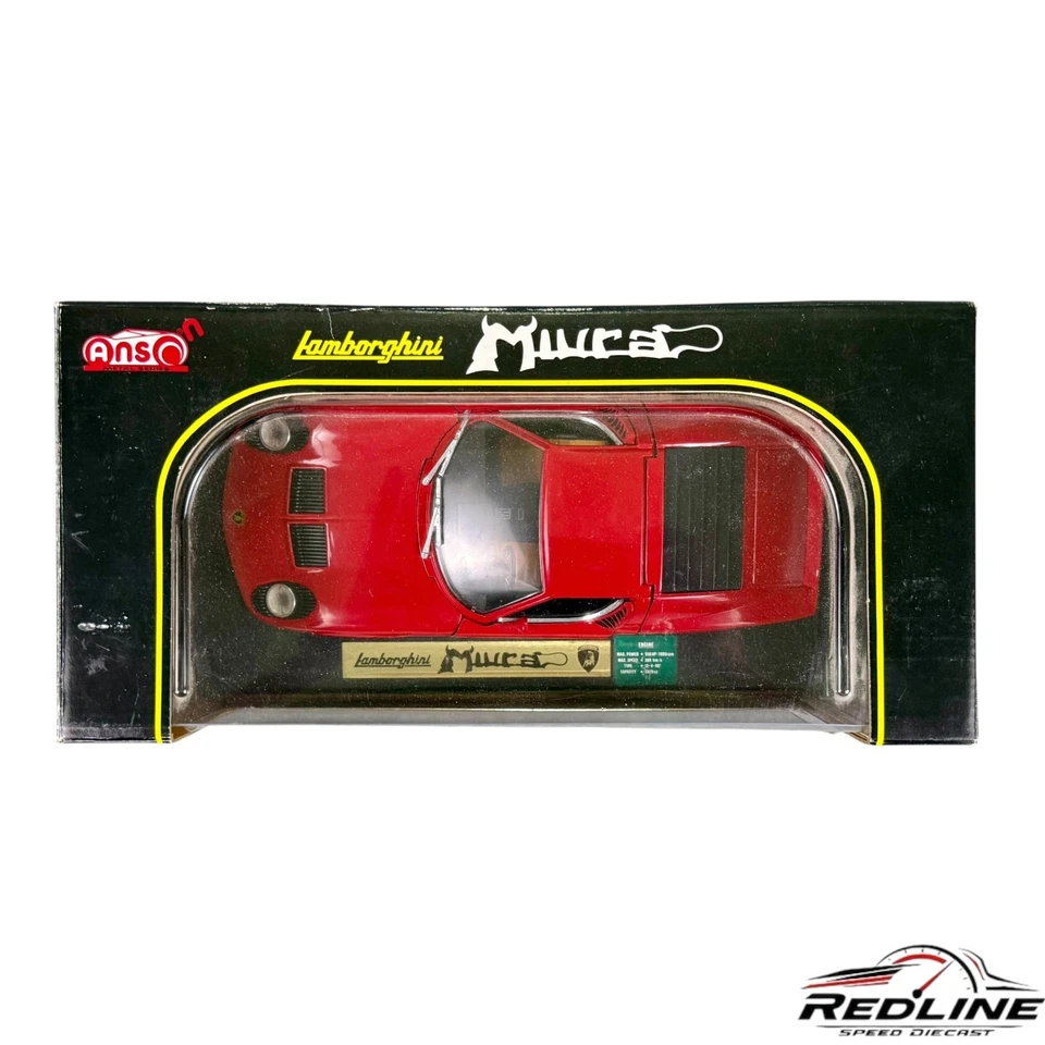 🇮🇹🇮🇹🇮🇹Anson 1972 Lamborghini Miura P400 SV Red 1:18 Diecast🇮🇹🇮🇹🇮🇹 - Image 4 of 4