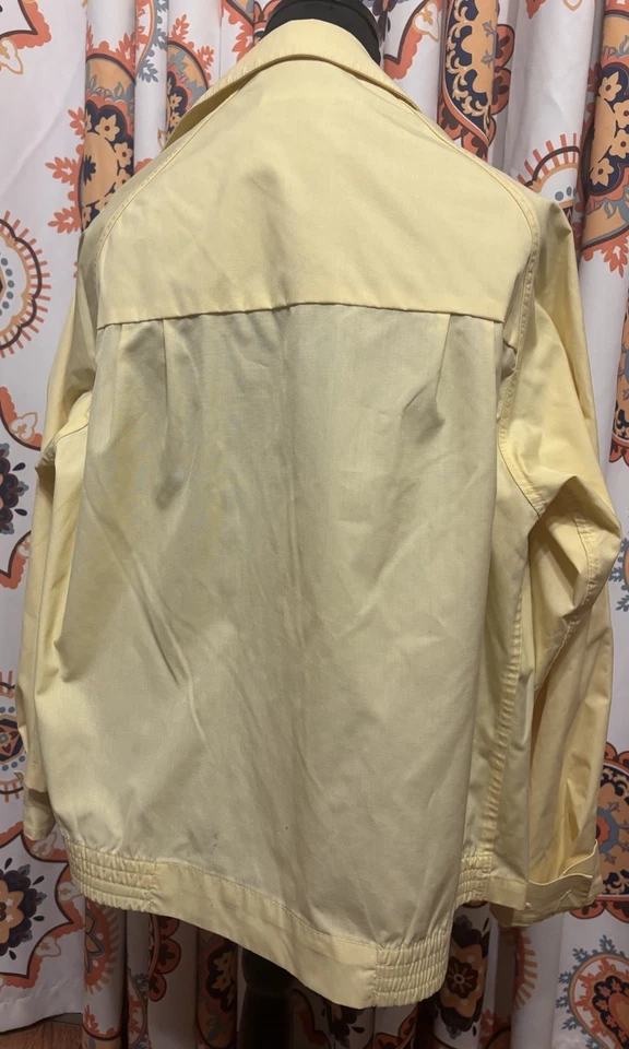 Chaqueta cortavientos vintage 1960 London amarillo niebla cremallera frontal talla 42 ropa climática mod Foto 2 de 4