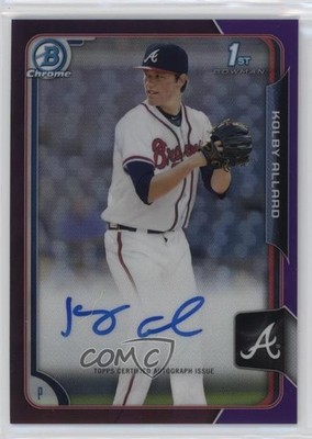 2015 Bowman Draft Chrome Pick Purple Refractor 37/250 Kolby Allard Auto g6p