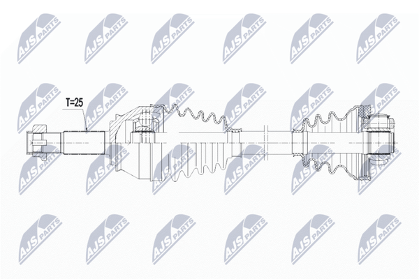NTY Antriebswelle NPW-FT-023 Passend FüR Fiat-image