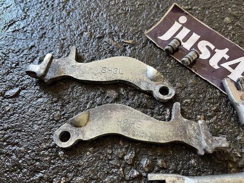 88-91 Honda Civic Crx Rear Drum Parking E Brake Cable Lever Bracket SH3 Set L&R - Picture 2 of 5