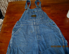 VINTAGE Washington Dee Cee Overalls Mens 34x31 Blue Denim Bib Sanforized USA 70s