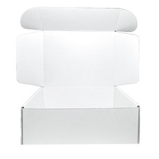 2 PCS 12x9x4 Inch White Corrugated Cardboard Shipping Box Packing Mailing