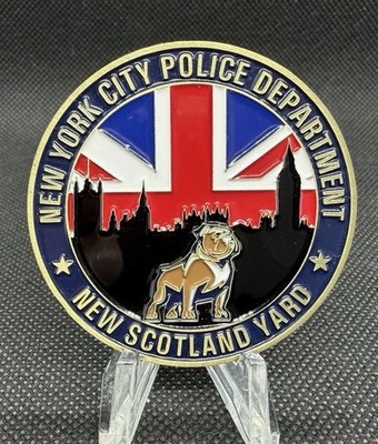 Rare NYPD Intelligence Bureau International Liaison London Post Challenge Coin