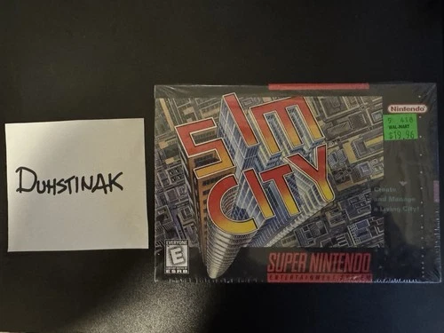 Sim City SNES, SUPER NINTENDO, SEALED, RARE, BRAND NEW, ** RARE **