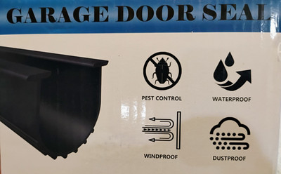 16FT Garage Door Bottom Weather Seal Fits T Style - Width 3 3/4'' and T-End 5/16''