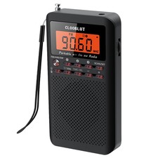 RD218 shortwave Radio FM/AM/SW Band Transistor Powered pocket, black with SW