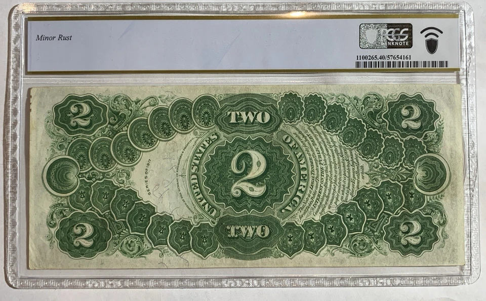 FR. 60 1917 $2 TWO DOLLARS LEGAL TENDER UNITED STATES NOTE PCGS 40 - Image 2 of 4