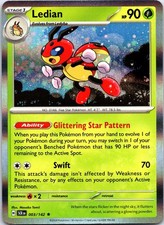 Ledian 003/142 Rare Stellar Crown Pokemon Holo NM
