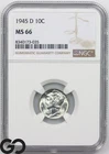 1945-D Mercury Dime NGC MS 66