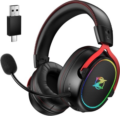 Ozeino 2.4GHz Wireless Gaming Headset für Pc, Ps4, Ps5, Mac, USB & Type-C 