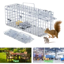 2x Foldable Rat Trap Cage Humane Live Rodent Trap Cage  For Mice Weasels