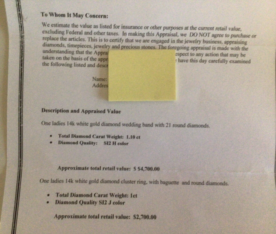 Diamond Ring For Sale Appraised at2700￼￼￼ - Image 2 of 2