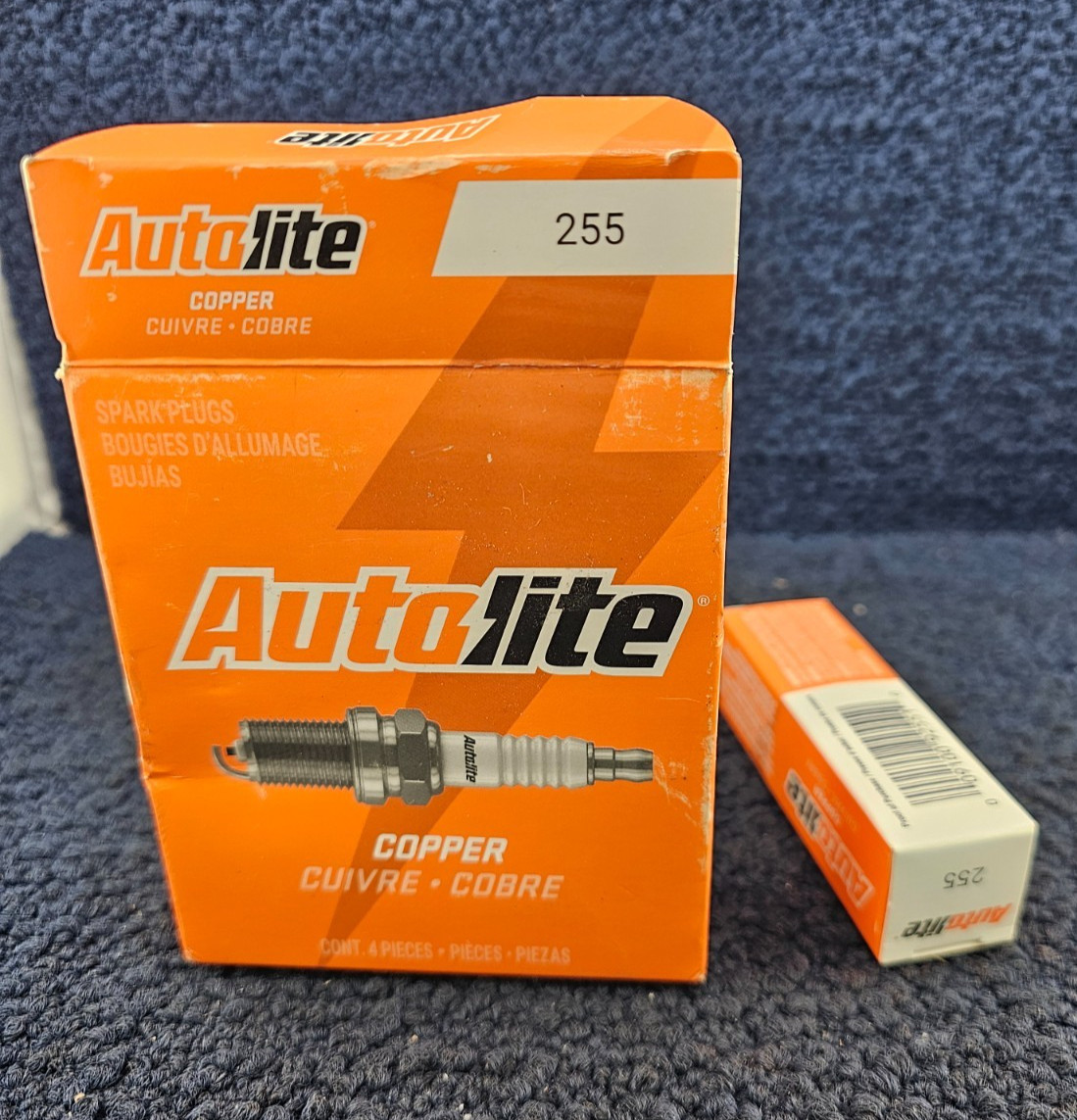 QTY 4 Autolite 255 Copper Non-Resistor Spark Plug Fits Ford Hawk I Hawk II