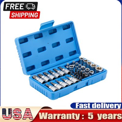 T Sockets With Torx Bits CR-V For Trucks Tool Case 3/8''MDrive 34Set 34x E-torx