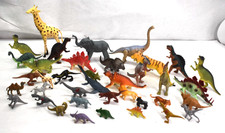Bulk Lut of 38 Dinosaurs and Various Animals Small Pretend Play Figures 1" - 6"