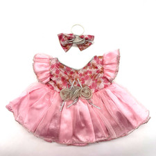 Build a Bear Pink Princess Ballerina Ballet Dress Ear Bow Girl Teddy Outfit Set