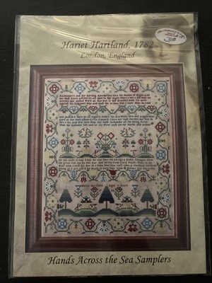 Hands Across the Sea Samplers HARIET HARTLAND 1782 Counted Cross Stitch Pattern