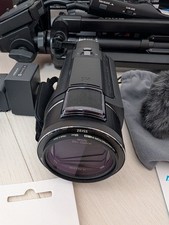 Sony FDR-AX55 4K Camcorder w/ 3 Batteries, Remote, Tripod, Stereo Mic, Charger