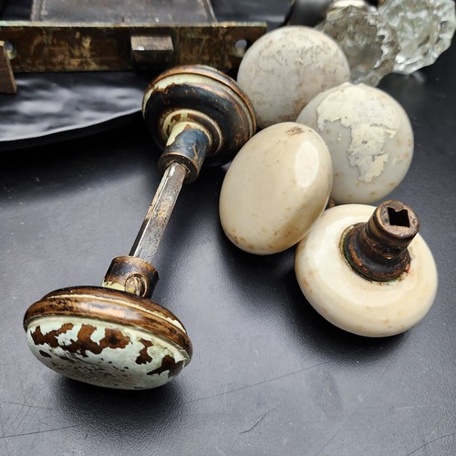 Antique Door Hardware Locks Knobs Vintage Brass Set See Photos ๐ก๐ - Picture 7 of 8