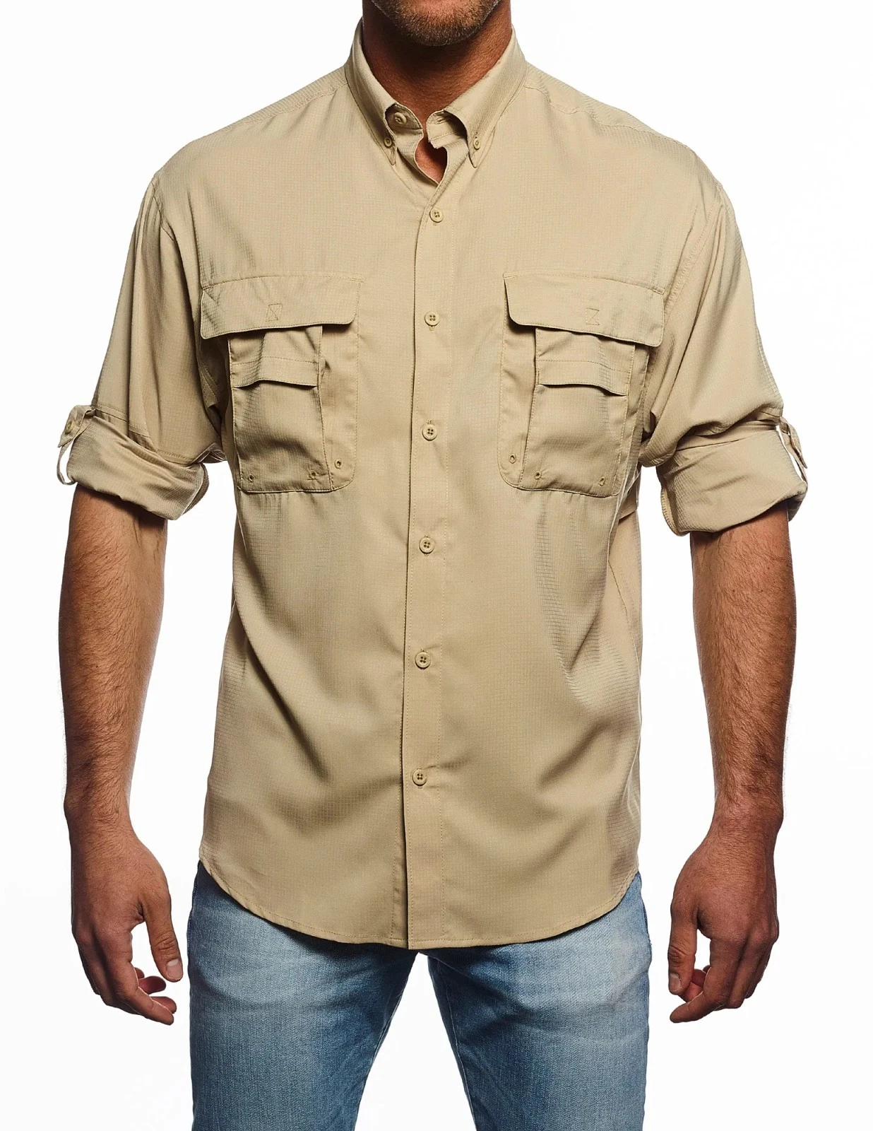 Pro Celebrity Men'S Long Sleeve Button-Down Fishing Shirt XL