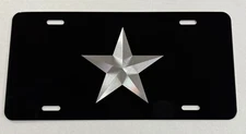 Engraved Texas Lone Star State Diamond Etched Vanity License Plate Car Tag Gift