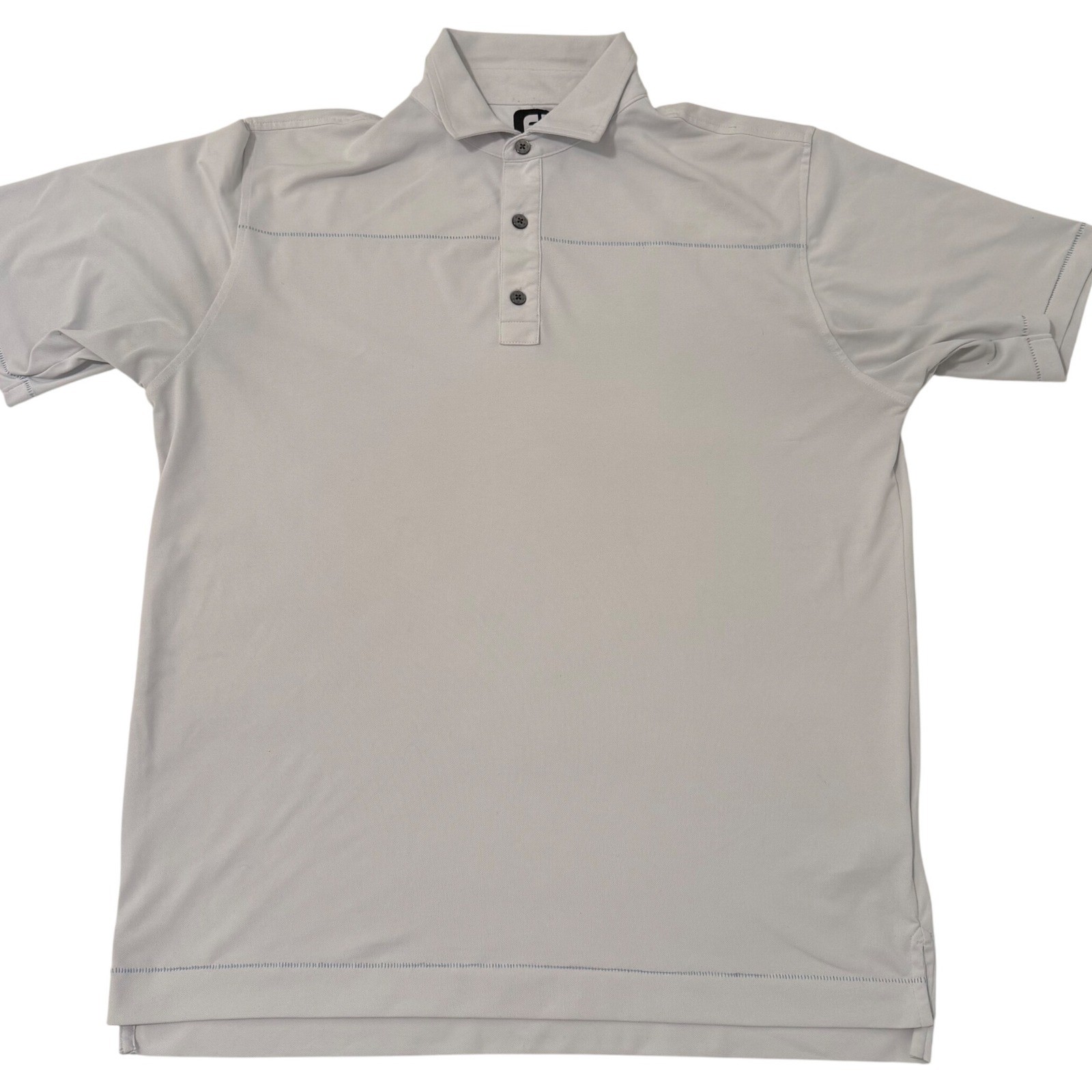 FootJoy Men Golf Polo Shirt Gray Performance Stretch Short Sleeve FJ Logo Large