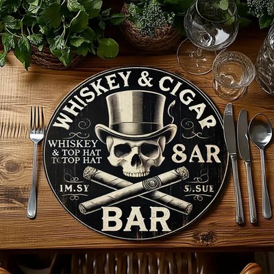 gothic whiskey & cigar tischset