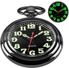 Classic Uncovered Men's Pocket Watch, Pocket Watches with Chain for Men