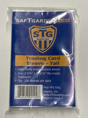Pack of 100 SafTGard Tall Penny Card Sleeves for Standard Cards 2-5/8 X  4-3/16 | eBay