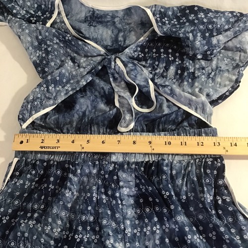 New BCBGeneration Knot Back Romper, Navy Combo, Women's Small - Bild 8 von 10