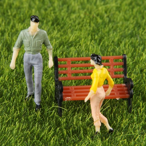 10pc Painted People Model Train Passengers Figure Railway Scenery DIY Scale 1:50 - Picture 7 of 10