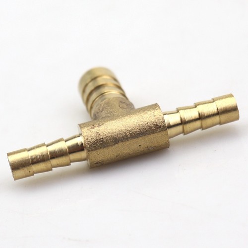 1PCS 1/4" X 3/8" X 1/4" Tee 3Way Hose Barb Brass Fitting Reducer Splicer - Picture 5 of 5