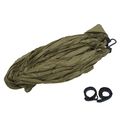 (Verde Militare) Amaca Doppia Nylon Allungato Amaca 2 Persone per Campin BS - Foto 21 di 24