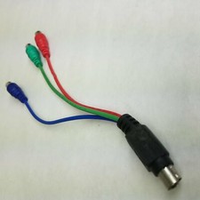 7 Pin S-Video Male To 3 RCA RGB Female TV Component PC Adapter Cable