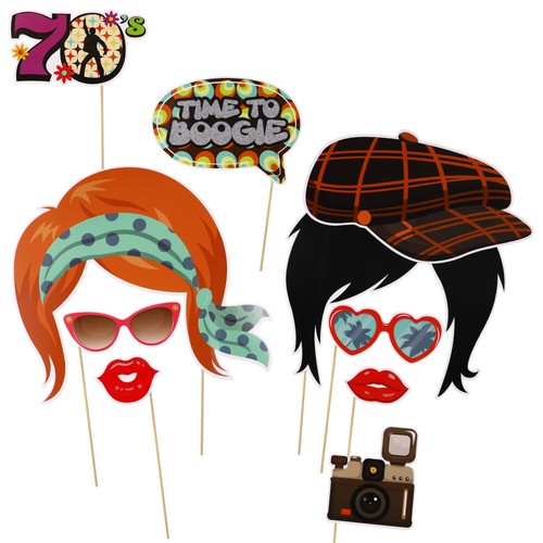 Fotoautomaten-Requisiten Orange - 12-teiliges Set Für Geburtstagsparty