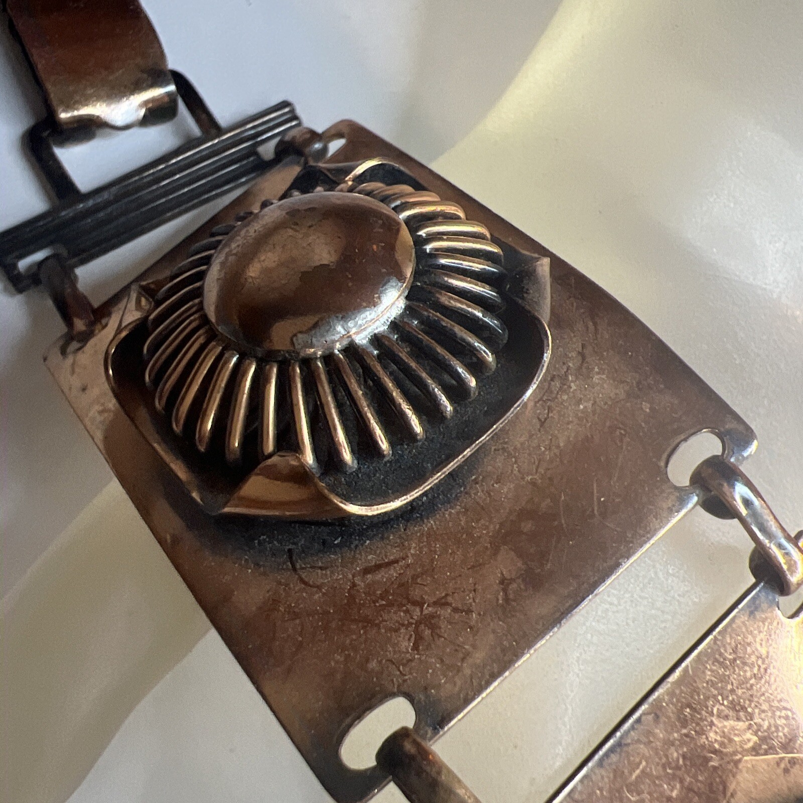 VINTAGE CHUNK STATEMENT SOLID COPPER WIDE PANEL B… - image 4