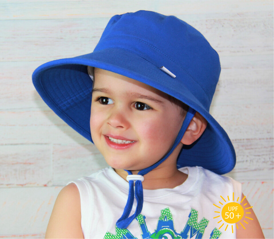 1 x Cotton Bucket Sun Hat For Kids Baby Toddler Organic Everyday Cap