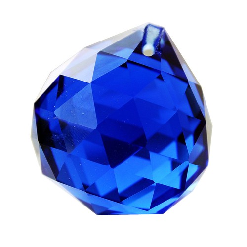 Cobalt Blue Crystal Ball Prism Pendant Suncatcher, 40mm eBay