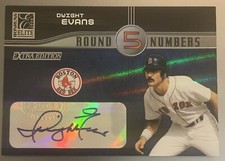 Dwight EVANS🔥2004 Donruss Elite Extra Edition Round Numbers AUTO #RN-39 25/50