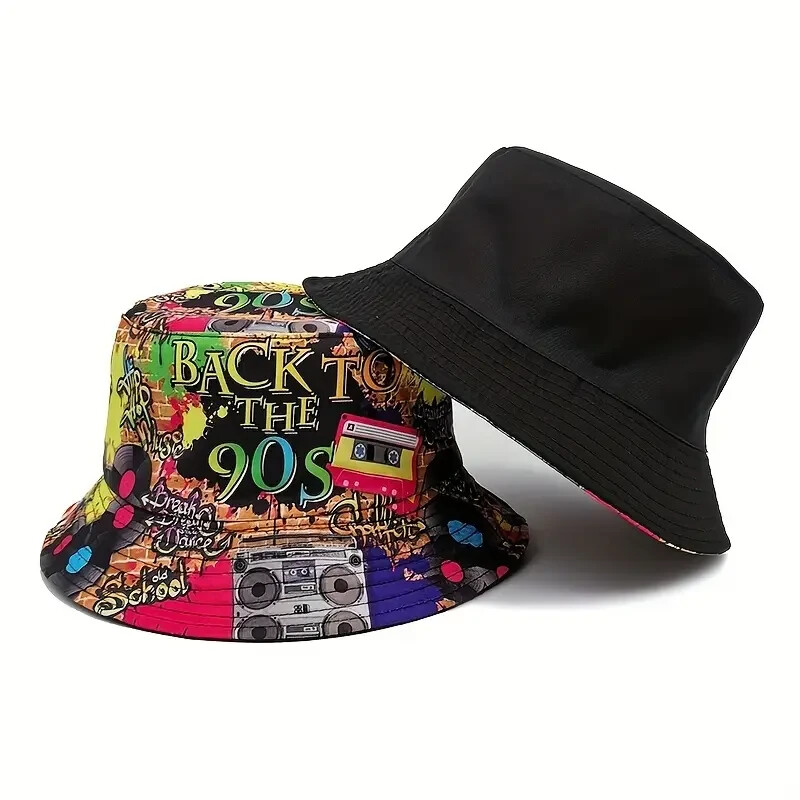 Retro 90s Fashionable Hip Hop Style Bucket Cap Hat Fashion Unisex ...