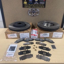 2009-2018 TOYOTA COROLLA & MATRIX GENUINE OEM FRONT BRAKE ROTORS TCMC PADS &SHIM