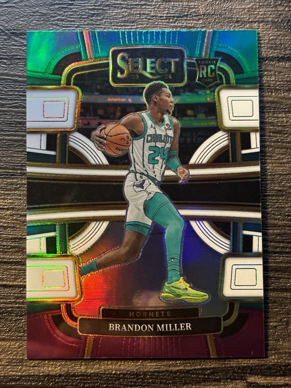 Brandon Miller 2023-24 Select Concourse Green White Purple Prizm #80 Rookie