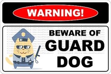  Aluminum Warning Beware Of Guard Dog 8"x12" Metal Novelty Sign NS 556