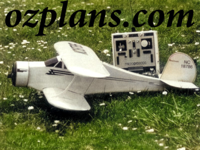 Simple Beechcraft Staggerwing 35'' WS RC MODEL AIRPLANE PLANS TEMPLATES PRINTED