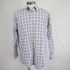 Scott Barber Shirt Mens XL Business Casual Pocket Button Down Plaid Long Sleeve