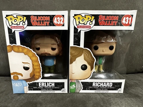 Funko POP Television Silicon Valley Erlich Bachman #432 & Richard Hendricks #431