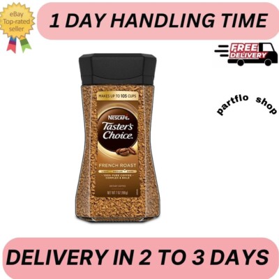 Nescafé Taster's Choice French Roast, Medium Dark Roast Instant Coffee, 7 oz New